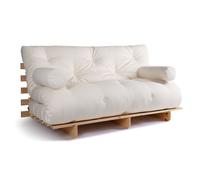 Canapé lit 160x200 - Slim Comfort Classic - Pascall Futon Ecru