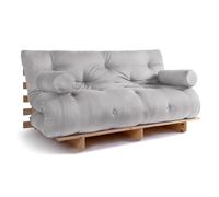 Canapé lit 160x200 - Slim Comfort Classic - Pascall Futon Gris Clair