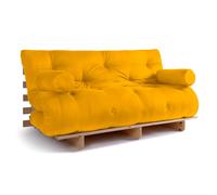 Canapé lit 160x200 - Slim Comfort Classic - Pascall Futon Jaune