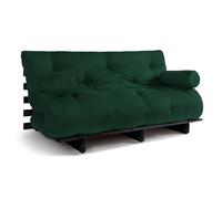 Canapé lit 160x200 - Slim Exclusive Black - Pascall Futon Vert Bouteille