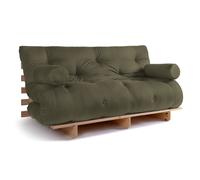 Canapé lit 160x200 - Slim Exclusive Classic - Pascall Futon Kaki