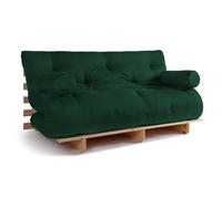Canapé lit 160x200 - Slim Exclusive Classic - Pascall Futon Vert Bouteille