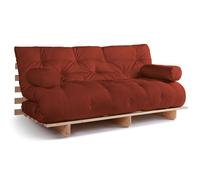 Canapé lit 180x200 - Slim Basic Classic - Pascall Futon Brique