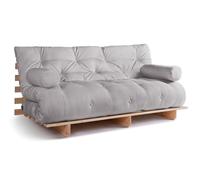 Canapé lit 180x200 - Slim Comfort Classic - Pascall Futon Gris Clair