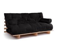 Canapé lit 180x200 - Slim Comfort Classic - Pascall Futon Noir