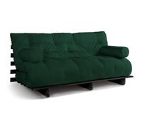 Canapé lit 180x200 - Slim Exclusive Black - Pascall Futon Vert Bouteille