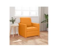 Canapé lit 2 en 1 Jaune foncé 74x77x81 cm Tissu