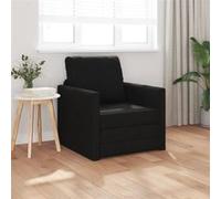 vidaXL Canapé-lit 60 cm convertible, tissu velours durable, noir