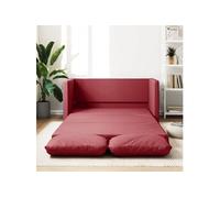 Canapé lit 2 en 1 rouge bordeaux 112x174x55 cm similicuir