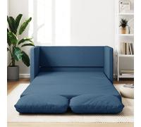Canapé-Lit 2-En-1 Tissu Bleu 112x174x55 Cm Avec Coussin Bleu