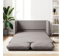 Canapé-Lit 2-en-1 Tissu Taupe 112x174x55 cm avec Coussin