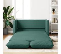 Canapé-lit 2 en 1, Lit de Jour avec Coussins Rembourrés, Lit d'Invité Pliable Salle de Séjour Chambre à Coucher, Moderne, Vert Foncé Tissu