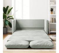 vidaXL Canapé-lit 2 en 1 gris clair 122x204x55 cm velours 353957