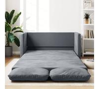 vidaXL Canapé-lit 2 en 1, Lit de Jour avec Coussins Rembourrés, Lit d'Invité Pliable Salle de Séjour Chambre à Coucher, Moderne, Gris Foncé Velours