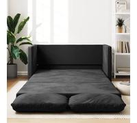 vidaXL Canapé-lit 2 en 1 noir 122x204x55 cm velours 353959