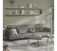Vidaxl Canapé-Lit À 2 Places Gris Clair Velours Gris