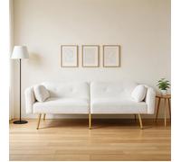 Canapé-lit 2 places - Wolkenform - Dossier réglable 3 positions - Couchage intégré - Rangement sous l'assise