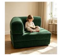 Canapé Lit 3 Places Au Sol,Petit Canapé Modulaire Compresse,Chauffeuse | Banquette Convertible,Sans Ossature Pour Pièce À Vivre Ouverte(Green,100cm/39.4inch)