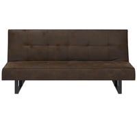 Canapé-lit 3 places en cuir PU marron DERBY