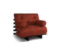 Canapé lit 90x200 - Slim Basic Black - Pascall Futon Brique