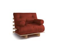 Canapé lit 90x200 - Slim Basic Classic - Pascall Futon Brique