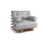 Canapé lit 90x200 - Slim Basic Classic - Pascall Futon Gris Clair