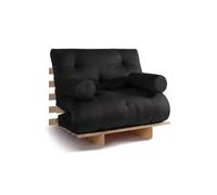 Canapé lit 90x200 - Slim Basic Classic - Pascall Futon Noir