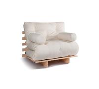 Canapé lit 90x200 - Slim Comfort Classic - Pascall Futon Ecru