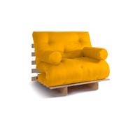 Canapé lit 90x200 - Slim Exclusive Classic - Pascall Futon Jaune