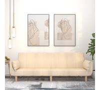 Canapé-lit à 2 Places avec Deux Oreillers Lit de Jour Gris Clair Tissu vidaXL