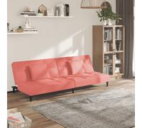 vidaXL Canapé‑lit à 2 places avec deux oreillers Velours Gris foncé