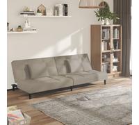 vidaXL Canapé-lit à 2 Places avec Deux Oreillers, Lit d'Appoint, Meuble de Salon Cinéma Maison Sous-sol, Moderne, Gris Clair 375807