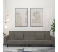 Canapé-lit à 2 Places avec Deux Oreillers Lit de Jour Salon Jaune Velours vidaXL