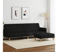 Canapé-lit à 2 Places avec Repose-pied Lit de Jour Lit d'Invité Tissu vidaXL