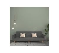 vidaXL Canapé-lit à 2 places gris clair tissu