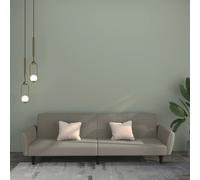 Canapé-lit à 2 Places Lit de Jour Salle de Séjour Gris Clair Velours vidaXL