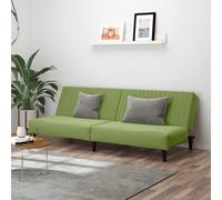 Canapé-lit à 2 Places Lit de Jour Salon Chambre Vert Clair Velours vidaXL