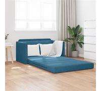 Vidaxl Canapé Lit Au Sol 2-En-1 Bleu 124x204x61 Cm En Velours Bleu
