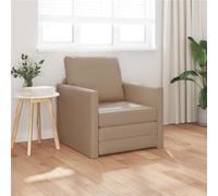 Vidaxl Canapé-Lit Au Sol 2-En-1 Cappuccino 74x77x81 Cm Faux Cuir