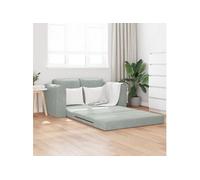 Vidaxl Canapé-Lit Au Sol 2-En-1 Gris Clair 148x71x83 Cm Velours