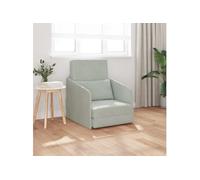 Vidaxl Canapé-Lit Au Sol 2 En 1 Gris Clair 65x80x83 Cm Velours Gris