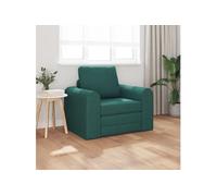 Vidaxl Canapé Lit Au Sol 2-En-1 Vert Foncé 98x71x83 Cm Tissu Vert