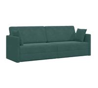 Canapé-lit au sol Vert foncé 213 x 76 x 77 cm Velours