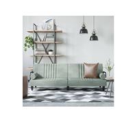 Canapé lit avec accoudoirs gris clair velours