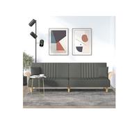 vidaXL Canapé-lit 351888 avec accoudoirs en tissu gris foncé