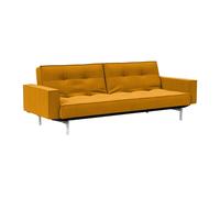 Canapé-lit avec accoudoirs Splitback chrome WxHxD 241x79x89cm