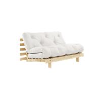 Canapé-lit avec Matelas Karup Design Roots 140x200 701 Naturel/Brut
