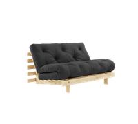 Canapé-lit avec Matelas Karup Design Roots 140x200 734 Gris foncé/Brut