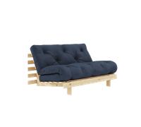 Canapé-lit avec Matelas Karup Design Roots 140x200 737 Bleu marine/Brun