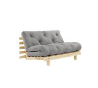 Canapé-lit avec Matelas Karup Design Roots 140x200 746 Gris/Brut